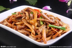 滑子菇炒肉丝