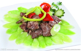 青芥末炒牛仔肉