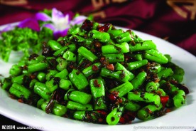 芽菜肉米炒豆角