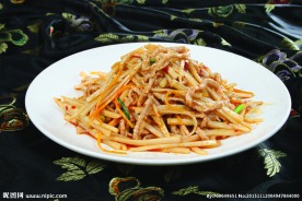 莲菜炒肉丝