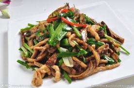 韭菜香干炒肉丝