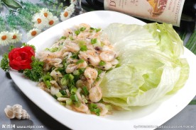 小虾生菜包