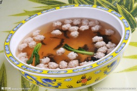 生汆丸子汤