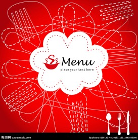 精美菜单封面矢量图