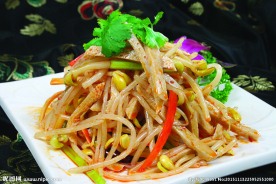 黄豆芽拌面筋