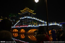 长沙杜甫江阁夜景