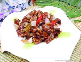 小毛葱爆鸡胗