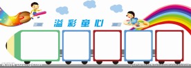 火车形状展板