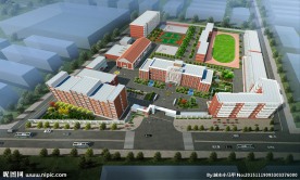 学校白天鸟瞰
