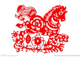 剪纸马