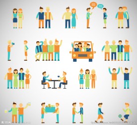 17款卡通朋友图标矢量素材