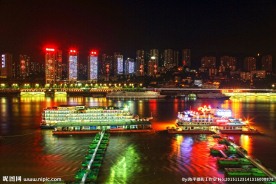 重庆朝天门码头夜景