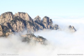 黄山 云海 云雾 山顶云雾 雾