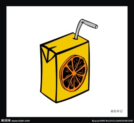 果汁 盒 橙色 饮料 喝 儿童