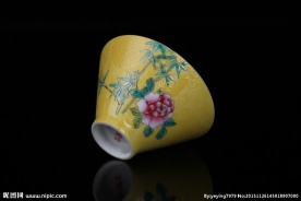 景德镇瓷器扒花粉彩单杯