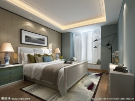 现代别墅卧室