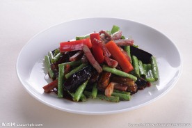 豆角茄子炒叉烧