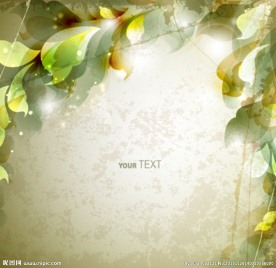 淡雅花卉背景设计矢量素材