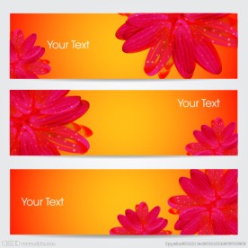 动感花卉背景矢量素材