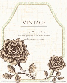 复古卡片花纹封面矢量素材