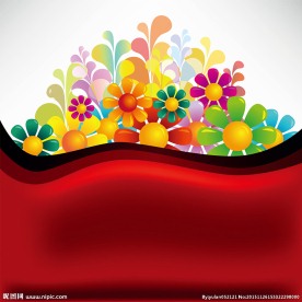 彩色花朵背景矢量素材