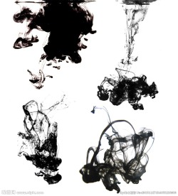 墨水在水中扩散