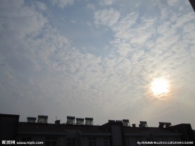 夕阳蓝天