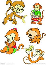 卡通猴子
