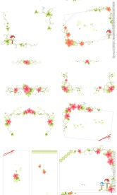 鲜花花边边框