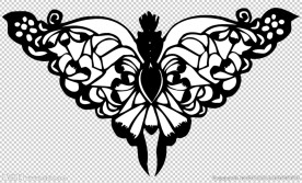 三角形蝴蝶剪纸纹样