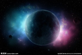 两色星空星球背景