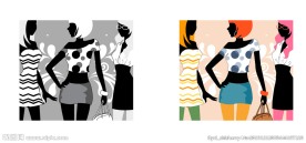 潮流女性矢量女性