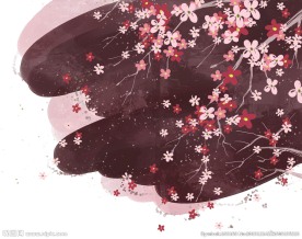 梦幻时尚水彩花朵 水墨花卉背景