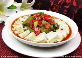 梅菜梗蒸臭豆腐
