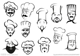 手绘厨师头像