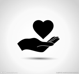 单手托爱心 标志