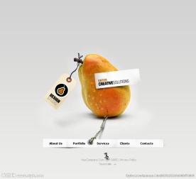 国外橙子设计元素类网页模板