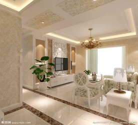 欧式客厅效果图