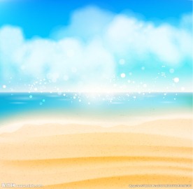 梦幻沙滩大海风景
