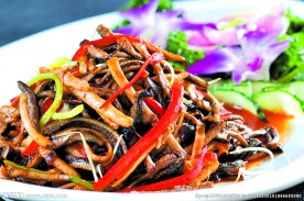 茶树菇炒鳝丝