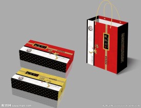 烟条茶包装（展开图）图片