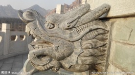 石刻龙头细节图