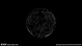 点线粒子地球 带alpha通道