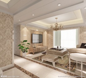 欧式客厅效果图