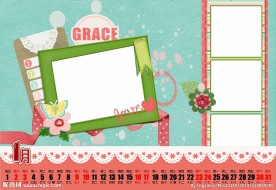 卡通边框 台历 模板