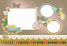 卡通边框 台历 模板