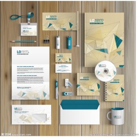 高级灰企业办公用品VI矢量模板
