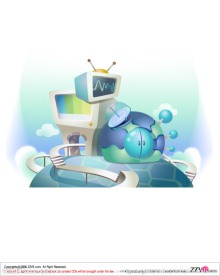 卡通抽象未来世界