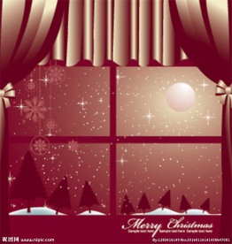 紫色风格的圣诞节插画