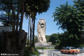 新加坡圣淘沙岛鱼尾狮像